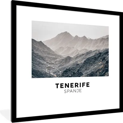 Produktbild von MuchoWow® Gerahmtes Poster Teneriffa - Spanien - Berge 40x40 cm - Poster mit Schwarzem Bilderrahmen Wandposter Rahmen Foto Bilder - Poster - Plakat im Rahmen