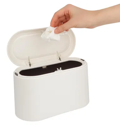 Imagen del producto de Cubo de basura para encimera con tapa, de 2 litros, para la cocina