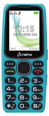 Produktbild von Komfort-Mobiltelefon mit Großtasten und großem Farb-LC-Display türkis Olympia Star
