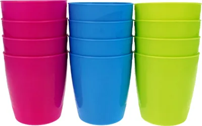 Produktbild von 12er Set Mehrweg-Kunststoffbecher 0,3 l | Trinkbecher | Plastikbecher | Becher