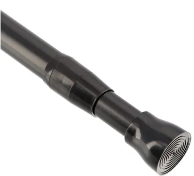 Produktbild von Tendance Duschvorhangstange - schwarz - ausziehbar 70 bis 120cm - Klick- und Clip-System