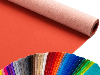 Produktbild von Primaflor Eventteppich PODIUM Orange 2,00m x 5,00m - Meterware - Viele Farben - Schwer Entflammbarer B1 Messeteppich, Rutschfester Hochzeichtsläufer, Läufer für Hochzeiten & Events