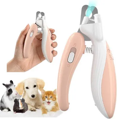 Imagen del producto de Cortauñas seguro para gatos, perros y conejos, de color rojo, que no daña las uñas