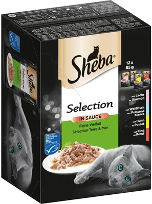 Immagine prodotto di Sheba Bustine monodose "Delicate" - Varietà in salsa - 48 x 85 g in confezione multipack