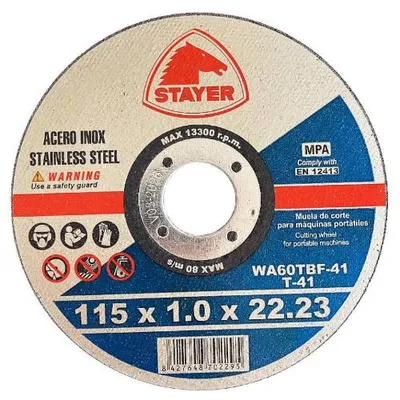 Obrázek produktu pro Řezný kotouč Stayer Inox Standard Ø 115 mm extra jemný 10 kusů