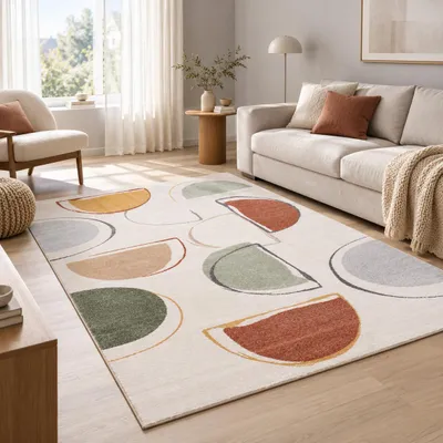 Produktbild von Designer Teppich Faro Bunt Modern, Größe:80x150 cm