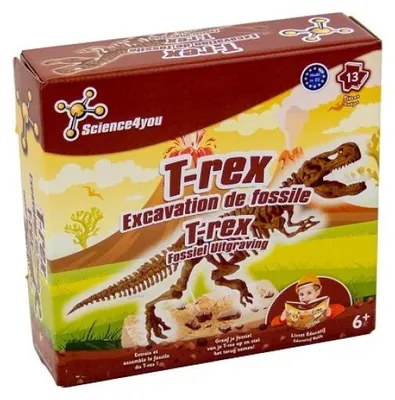 Image de Kit de fouilles excavation t-rex - dinosaure a deterrer, fossiles, archeologie - science4you - jeu educatif