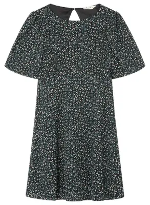 Produktbild von SPRINGFIELD Damen Minivestido Fruncido Suave Las Mangas Y Abertura En La Espalda