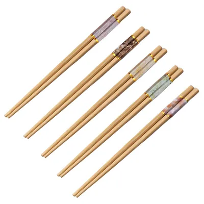 Obrázok produktu pre Opakovane použiteľné drevené špáradlá, vhodné do umývačky riadu, dĺžka 22,5 cm, 5 párov