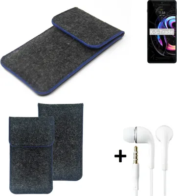 Produktbild von K-S-Trade Handy Schutz Hülle kompatibel mit Motorola Edge 20 Pro Schutzhülle Handyhülle Filztasche Pouch Tasche Case Sleeve Filzhülle dunkelgrau,