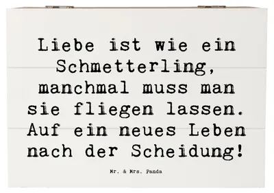Produktbild von Mr. & Mrs. Panda Box Spruch Scheidung Neuanfang 22 x 15 cm - Weiß - Geschenk, Geschenkbox, fotobox, positive Botschaften, Mut, Schatzkiste, neues Leben, Geschenke, Heirat