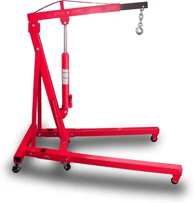 Produktbild von Werkstattkran Hydraulischer Motorheber Motorkran Lastkran Hebekran Klappbar Motorhalter bis 2000 Kg Rot