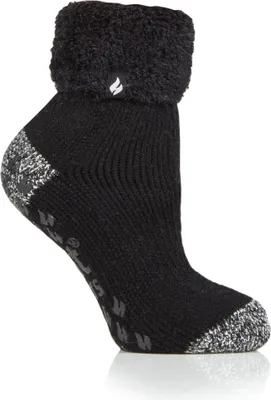 Produktbild von Original Kinder Lounge-Socken mit umgeschlagenem Federbund – Schwarz