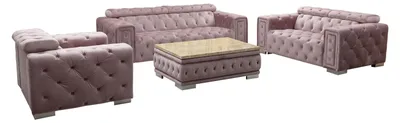 Produktbild von Couch Set Garnitur Polster Design Chesterfield Sofagarnitur 3+2+1 9914 Textil