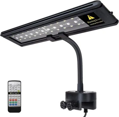Produktbild von LED Aquarium Licht mit Fernbedienung - Vollspektrumbeleuchtung für Korallenriff und Wasserpflanzen