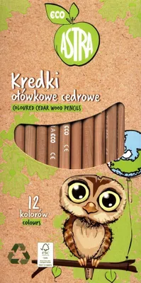 Zdjęcie produktu dla Kredki owkowe cedrowe Eco 12 kolorw