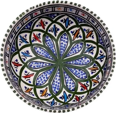 Image de Bol Bakir vert - D 18 cm
