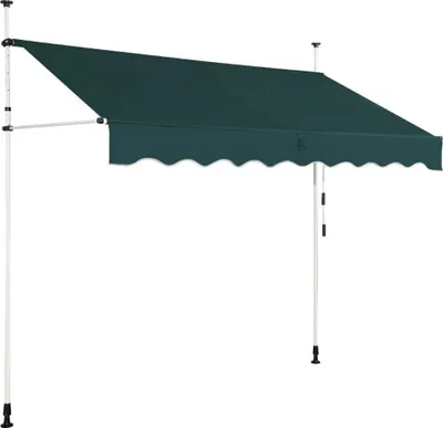 Zdjęcie produktu dla Markiza balkonowa zwijana, 350 cm, odporna na promieniowanie UV, zielona