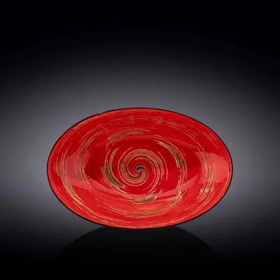 Zdjęcie produktu dla Miska Wilmax owalna 30 cm, czerwona, porcelana WL-669241/A