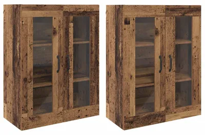 Image de Armoires Murailles 2 pcs Bois ancien 69,5 x 34 x 90 cm