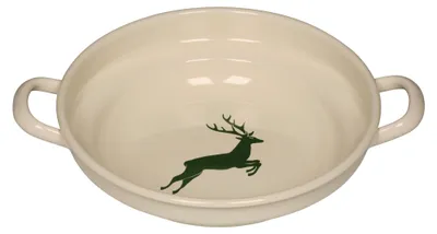Produktbild von Riess Emaille Bauernschüssel flach Ø 24 cm Hirsch Grün