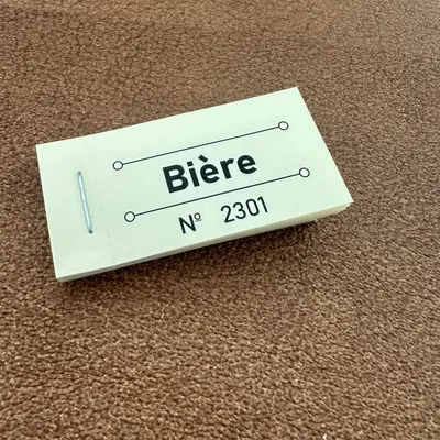 Image de Carnet de tickets bière jaune pastel - 250 tickets