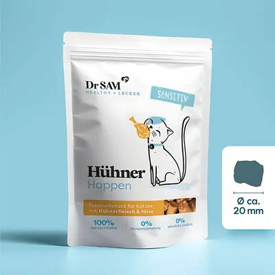 Produktbild von Dr. Sam Hühner Happen für Katzen, Inhalt: 80 g