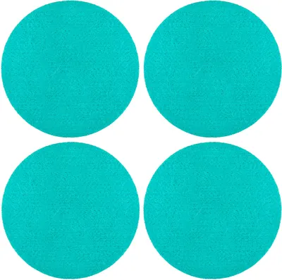 Produktbild von Oblique Unique 4 Filz Untersetzer Getränke Glas Untersetzer rund Ø 10cm als Tischdekoration - türkis