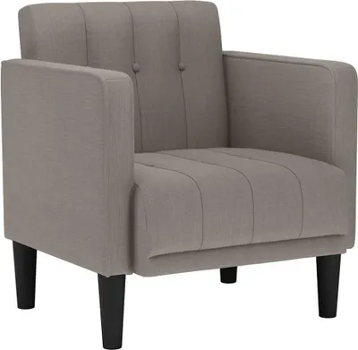 Zdjęcie produktu dla vidaXL Fotel z podłokietnikami Taupe 53 cm tkanina