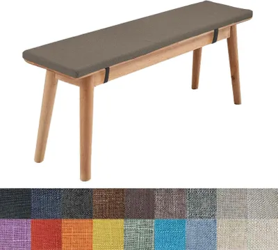 Image de Coussin épais pour banc d'extérieur, adapté aux meubles de 2 à 3 places