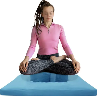 Image de Coussin de méditation, Set de coussins de méditation, Set de coussins de méditation à domicile, Loisirs Détente, Bleu