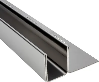Produktbild von Glas-Fliesenprofil Edelstahl Klemmprofil Wandprofil V2A 2m H19mm 13mm-Glas glänzend
