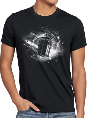 Produktbild von style3 In Space Herren T-Shirt zeitreise serie polizei notrufzelle
