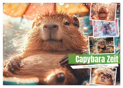 Produktbild von Capybara Zeit (Wandkalender 2026 DIN A3 quer), CALVENDO Monatskalender