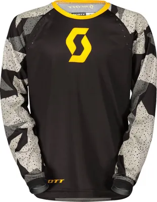 Produktbild von Scott 350 Camo Evo Kinder Motocross Jersey, schwarz/gelb, XS