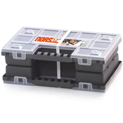 Produktbild von DUO Organizer Sortimentskasten Sammelbox Kunststoff  287 x 186 x 100 mm Kleinteilefächer individuel bis 24 Fächer