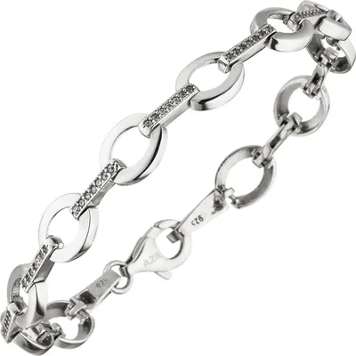 Produktbild von JOBO Armband 925 Sterling Silber 70 Zirkonia 19 cm Silberarmband