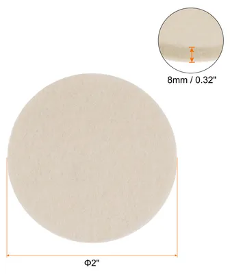 Produktbild von 5 Stš¹ck Wolle Polierscheiben 51mm, Polieraufsatz Akkuschrauber, Filz-Polierpads fš¹r Auto Orbitalpolierer Buffer, Wei?
