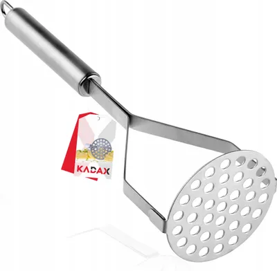 Produktbild von KADAX Kartoffelstampfer mit Lochplatte, Gemüsestampfer aus Edelstahl, Küchenstampfer mit ovalem Griff