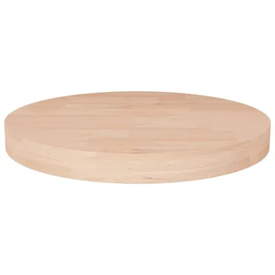 Produktbild von The Living Store Runde Tischplatte Ø50x4 cm Unbehandeltes Massivholz Eiche