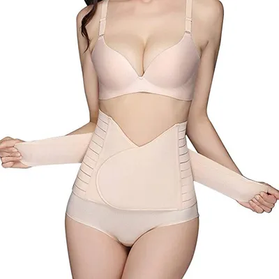 Produktbild von Body Shaper Bauchgurt nach Geburt Postpartale Bauchband Schwangerschaft Bauch High Elastischen Korsett Postpartum Support Gürtel Girdle für Frauen nach der Geburt, Beige