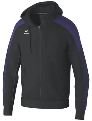 Produktbild von Erima Evo Star Trainingsjacke mit Kapuze Schwarz/Ultraviolett Junior