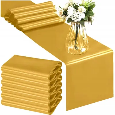 Produktbild von Ruhhy 25065 Festliche Tischläufer 900 x 36 cm, goldfarben