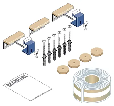 Immagine prodotto di Set dinsonorisation LAUFEN pour grands receveurs de douche jusquà 1000x1000, H2989820000001, H2989820000001
