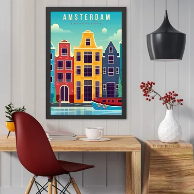 Produktbild von Wallity, Amsterdam (40 x 55), Bilder, Mehrfarbig, MDF, 40 x 55 cm