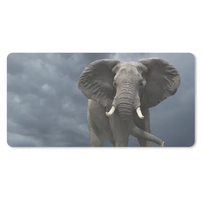 Produktbild von MuchoWow® Mauspad Mousepad Elefant - Wolken - Tiere - Natur 60x30 cm - Mousepads - Maus Mat - Pad - Mausunterlage - Nachhaltig