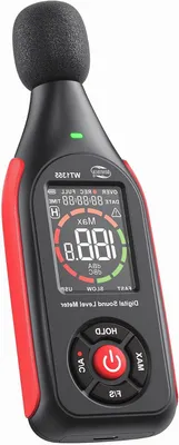 Productafbeelding van Decibelmeter Geluidsmeter - Ruis Meetinstrument - Geluidsniveaus Meten - Visueel Alarm - 30-130 dB - Zwart