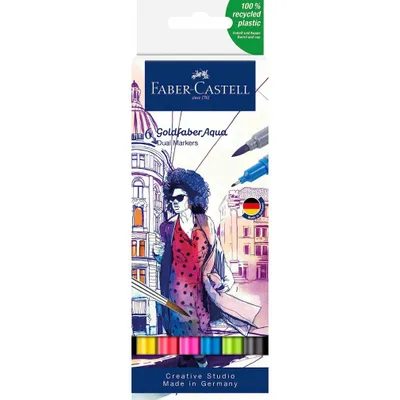 Produktbild von Faber-Castell 164606, 6 Stück(e), Mehrfarbig, Feine Spitze, Mehrfarbig, Recycelbarer Kunststoff, Tinte auf Wasserbasis