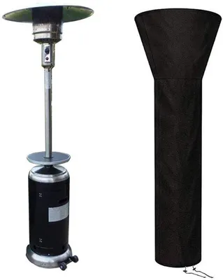 Produktbild von Wasserdichter Terrassenwärmer - Wasserdichter Lüftungswärmer - Ventilatorwärmer - Reißverschluss - 210D Oxford-Stoff - Wasserdicht, winddicht, UV-beständig - 226x85x48cm - Schwarz