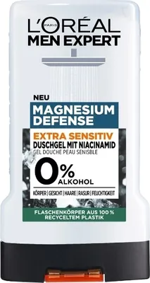 Zdjęcie produktu dla L'Oreal Men Expert Żel pod prysznic Magnesium Defense, 250 ml (PRODUKT Z NIEMIEC)